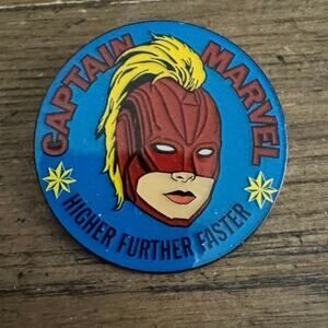 Captain Marvel Higher Further Faster Vintage Looking Disney Pin 2022